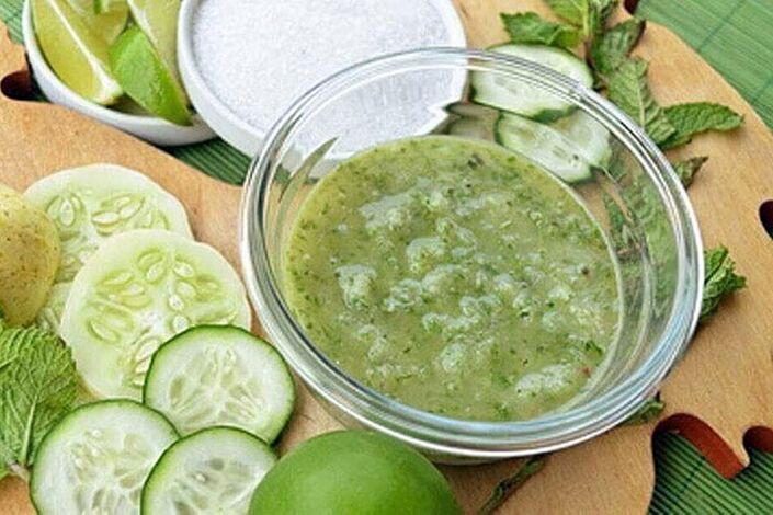 Komkommermasker helpt de huid fris en jeugdig te houden